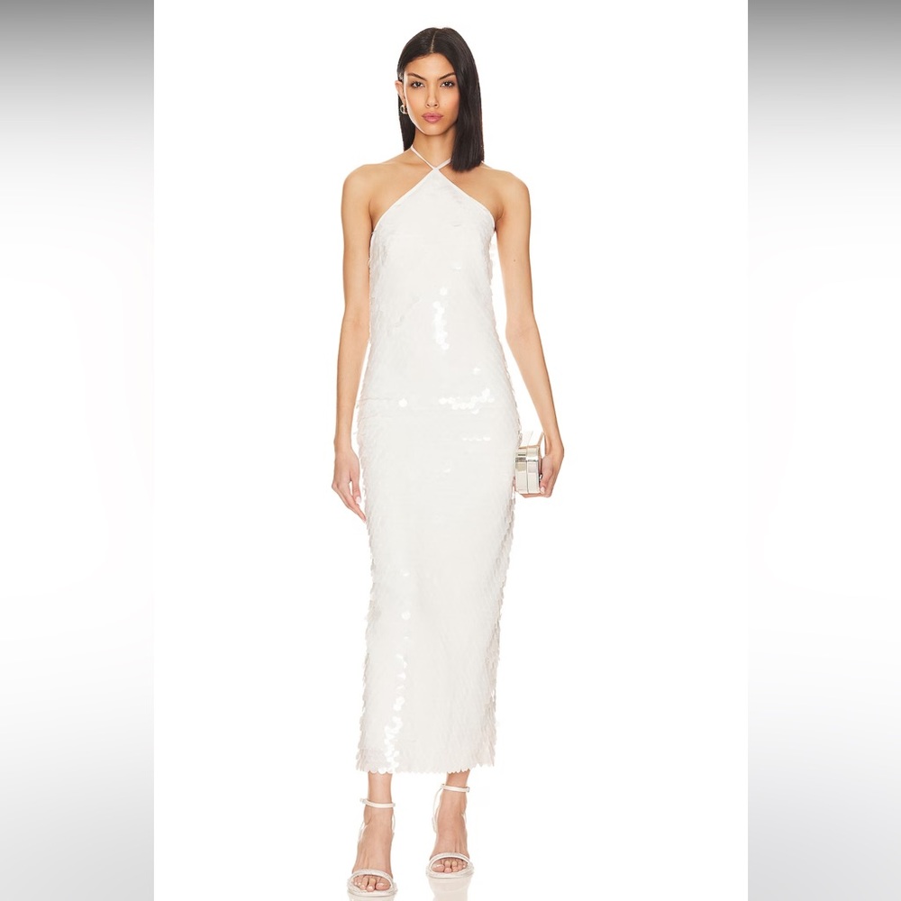 BlancaTriangle Neck Dress in White Sequin
The New Arrivals by Ilkyaz Ozel